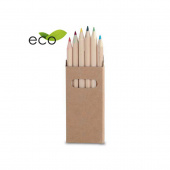 Набор цветных карандашей GIRLS (6шт.), 4,5 x 9 x 0,8 см, дерево, картон