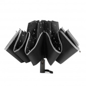 Автоматический  противоштормовой складной  зонт  Flash reverse, черный