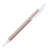 Ручка шариковая VATUM, белый, переработанный картон, PLA-полимолочная кислота, 13,7 см